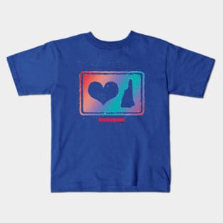 Tie-dye Love NH (transparent design) Kids T-Shirt